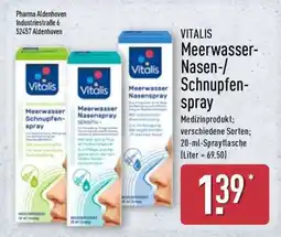Aldi Nord VITALIS Meerwasser-Nasen-/Schnupfenspray Angebot
