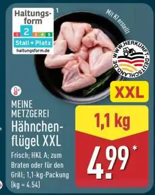 Aldi Nord MEINE METZGEREI Hähnchenflügel XXL Angebot