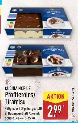 Aldi Nord Cucina Nobile Profiteroles/Tiramisu Angebot