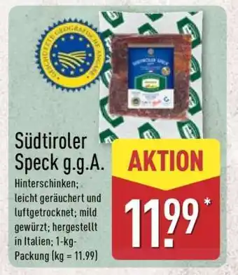 Aldi Nord Südtiroler Speck g.g.A Angebot