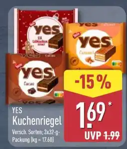 Aldi Nord YES Kuchenriegel Angebot