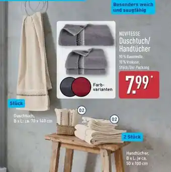 Aldi Nord NOVITESSE Duschtuch/Handtücher Angebot