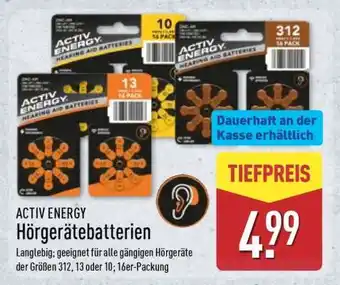 Aldi Nord ACTIV ENERGY Hörgerätebatterien Angebot