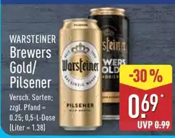 Aldi Nord WARSTEINER Brewers Gold/Pilsener Angebot