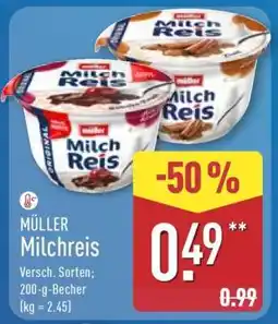 Aldi Nord Müller Milchreis Angebot