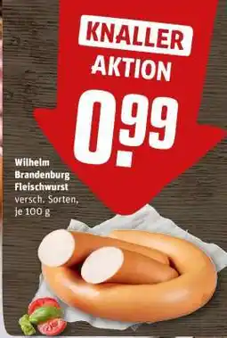 REWE Wilhelm Brandenburg Fleischwurst Angebot
