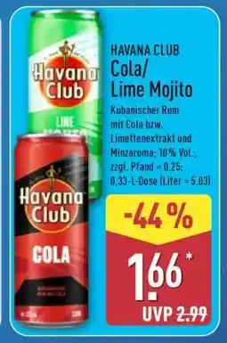 Aldi Nord HAVANA CLUB Cola/Lime Mojito Angebot