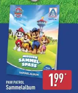 Aldi Nord PAW PATROL Sammelalbum Angebot
