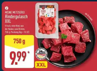 Aldi Nord MEINE METZGEREI Rindergulasch XXL Angebot