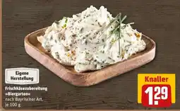REWE Frischkäsezubereitung „Biergarten“ Angebot
