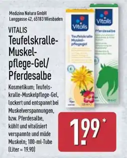 Aldi Nord VITALIS Teufelskralle-Muskelpflege-Gel/Pferdesalbe Angebot