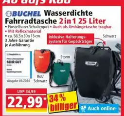 Norma BUCHEL Wasserdichte Fahrradtasche 2 in 1 25 Liter Angebot