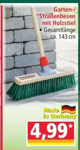 Norma Garten-/Straßenbesen mit Holzstiel Angebot