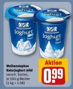 REWE Weihenstephan Naturjoghurt mild Angebot
