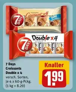 REWE 7 Days Croissants Double x 4 Angebot