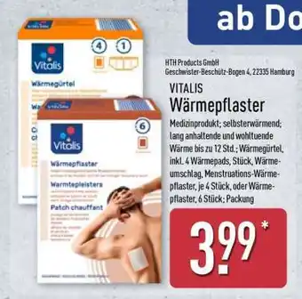 Aldi Nord VITALIS Wärmepflaster Angebot