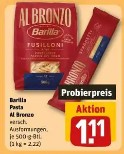REWE Barilla Pasta Al Bronzo Angebot