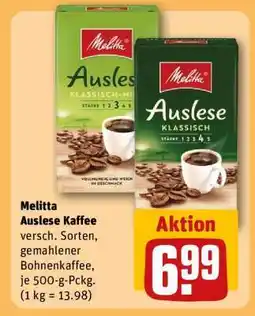 REWE Melitta Auslese Kaffee Angebot
