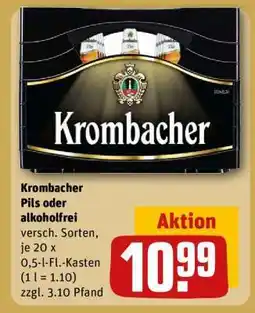 REWE Krombacher Pils oder alkoholfrei Angebot