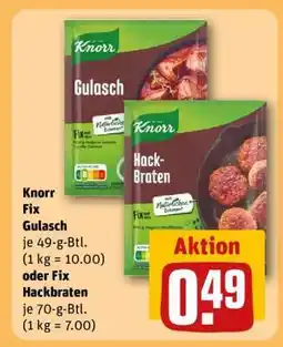 REWE Knorr Fix Gulasch oder Fix Hackbraten Angebot