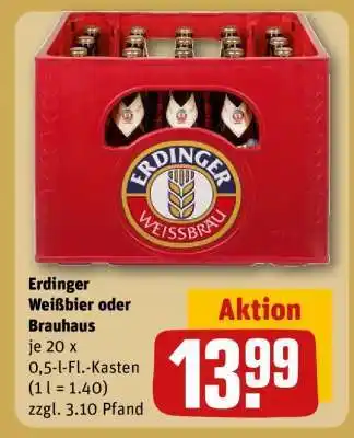 REWE Erdinger Weißbier oder Brauhaus Angebot