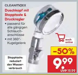 Netto Marken-Discount Duschkopf mit Stopptaste & Druckregler Angebot