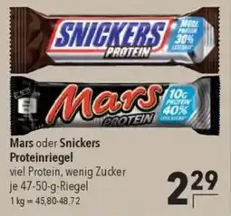 CITTI Markt Mars oder Snickers Proteinriegel Angebot