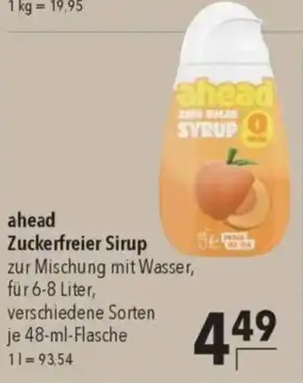 CITTI Markt ahead Zuckerfreier Sirup Angebot