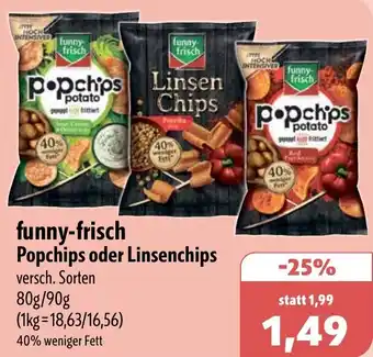 Aktiv Irma funny frisch Popchips oder Linsenchips Angebot