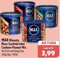 Aktiv Irma MAX Mixnuts, Nuss-Cocktail oder Cashew-Peanut-Mix Angebot