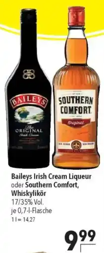 CITTI Markt Baileys Irish Cream Liqueur oder Southern Comfort, Whiskylikör Angebot