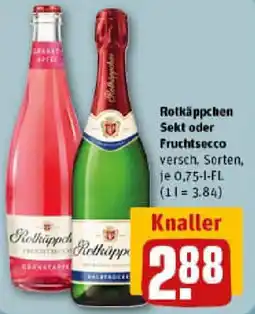 REWE Rotkäppchen Sekt oder Fruchtsecco Angebot