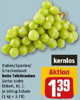 REWE Helle Tafeltrauben Angebot