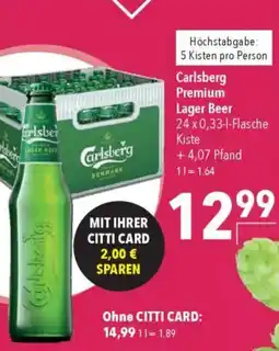 CITTI Markt Carlsberg Premium Lager Beer Angebot