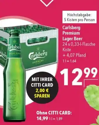 CITTI Markt Carlsberg Premium Lager Beer Angebot