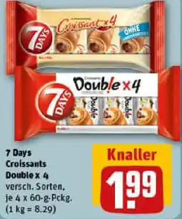 REWE 7 Days Croissants Double x 4 Angebot