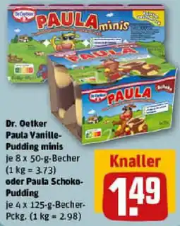 REWE Dr. Oetker Paula Vanille- Pudding minis oder Paula Schoko- Pudding Angebot