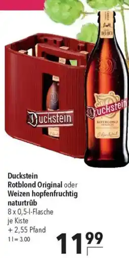 CITTI Markt Duckstein Rotblond Original oder Weizen hopfenfruchtig naturtrüb Angebot