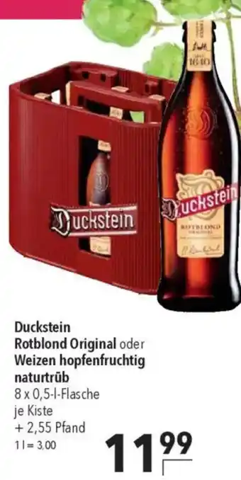 CITTI Markt Duckstein Rotblond Original oder Weizen hopfenfruchtig naturtrüb Angebot