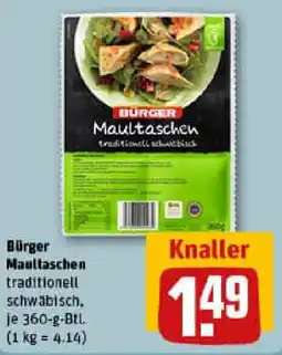 REWE Bürger Maultaschen Angebot