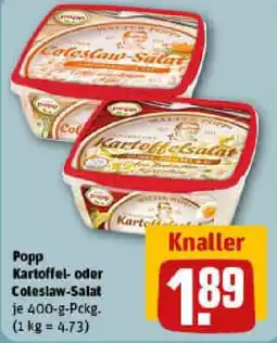 REWE Popp Kartoffel- oder Coleslaw-Salat Angebot