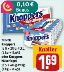 REWE Storck Knoppers oder Knoppers Nussriegel Angebot