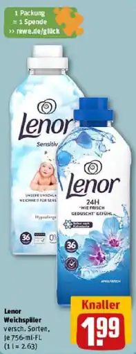 REWE Lenor Weichspüler Angebot