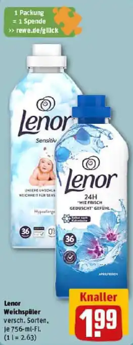 REWE Lenor Weichspüler Angebot