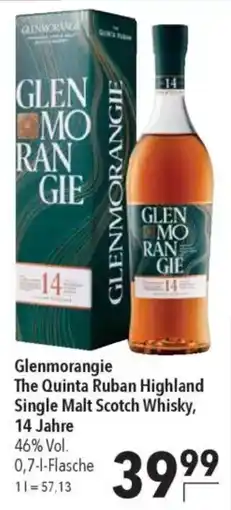 CITTI Markt Glenmorangie The Quinta Ruban Highland Single Malt Scotch Whisky, 14 Jahre Angebot
