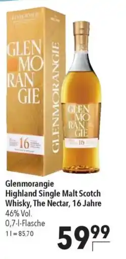 CITTI Markt Glenmorangie Highland Single Malt Scotch Whisky, The Nectar, 16 Jahre Angebot