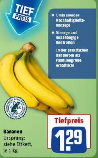 REWE Bananen Angebot