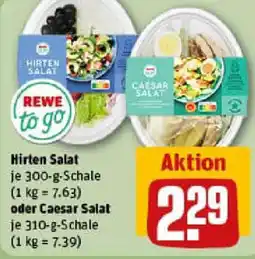 REWE REWE to go Hirten Salat oder Caesar Salat Angebot