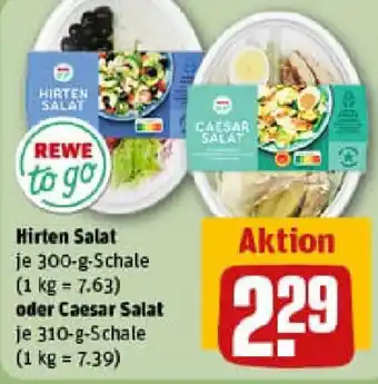 REWE REWE to go Hirten Salat oder Caesar Salat Angebot