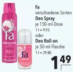 CITTI Markt Fa Deo Spray oder Deo Roll-on Angebot